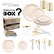Ivory Vintage Disposable Plastic Tableware Set (120 Settings)
